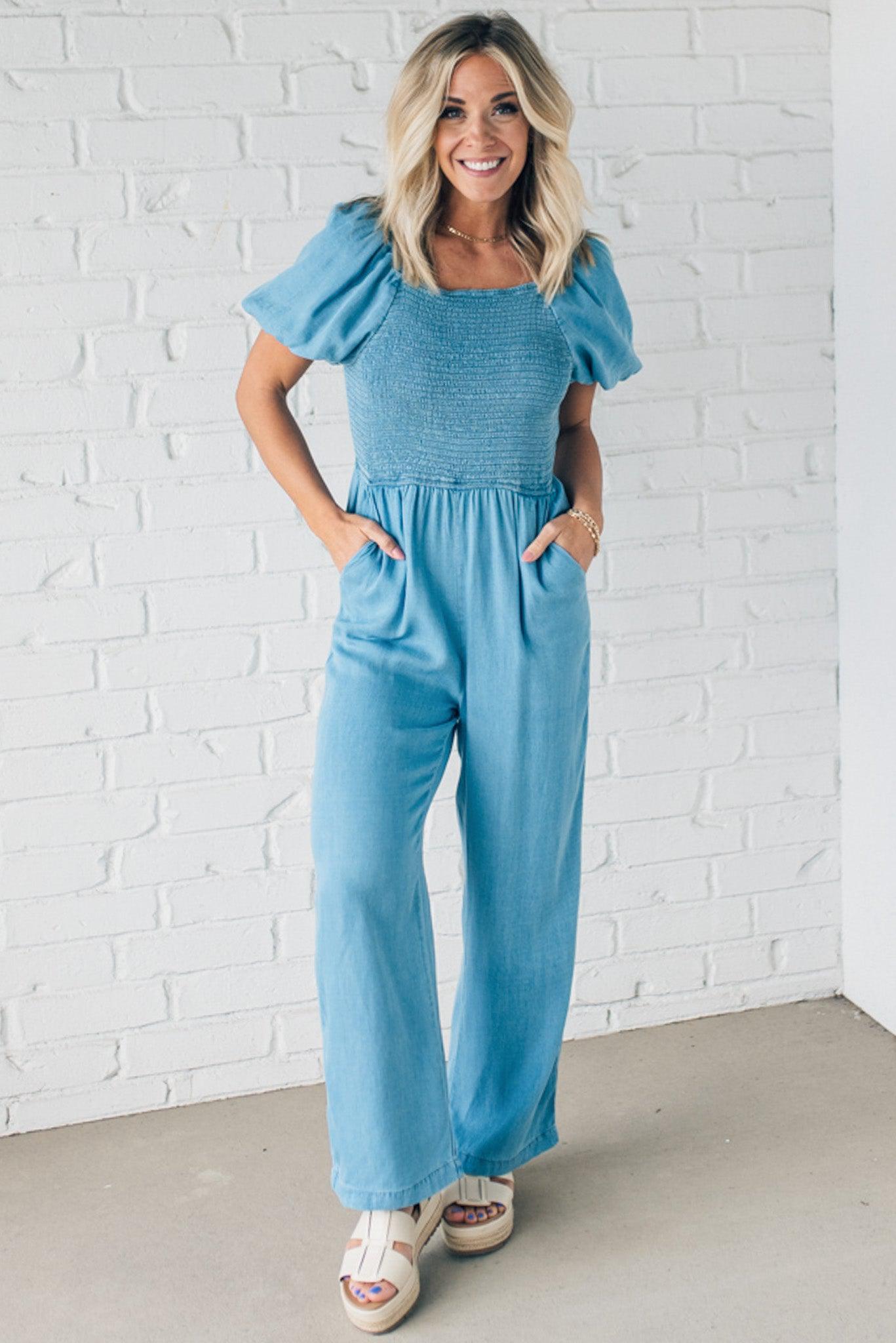 A Chambray Culotte Jumpsuit + Linkup! - Jeans and a Teacup