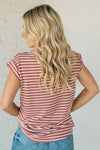 Rae Rolled Sleeve Stripe Top