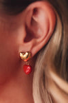 LUXE Red Hot Drop Earrings