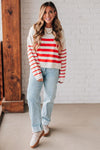 Relaxed Double Stripe Sweater