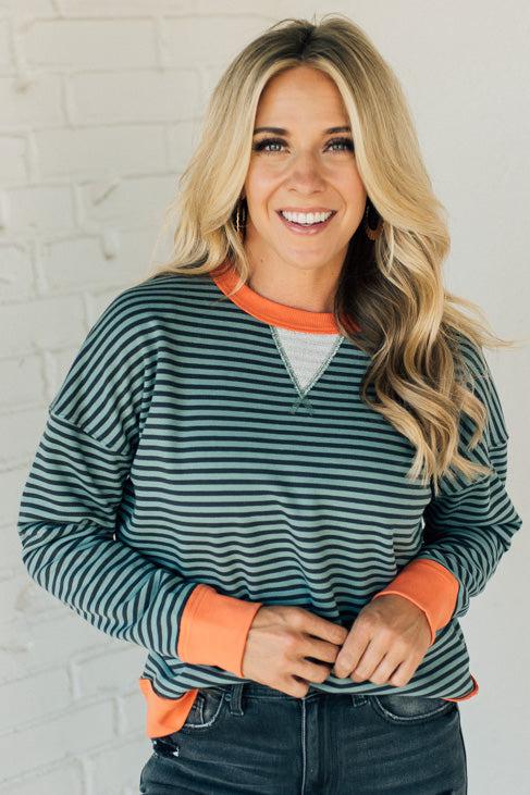 Remy Striped Contrast Pullover