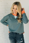 Remy Striped Contrast Pullover