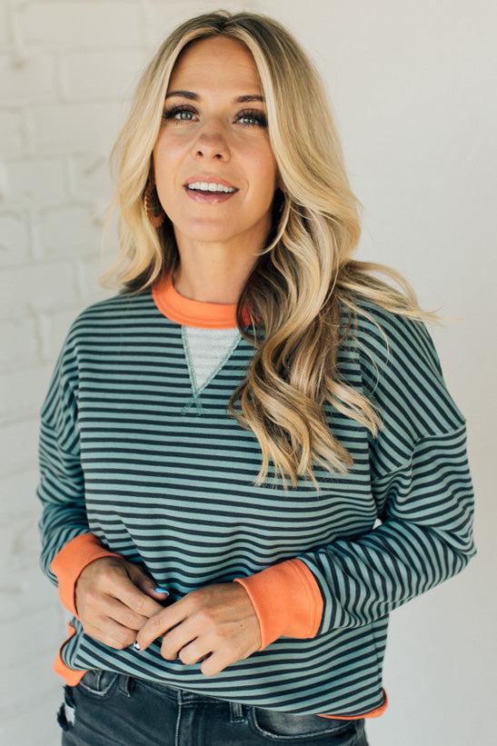 Remy Striped Contrast Pullover