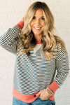 Remy Striped Contrast Pullover