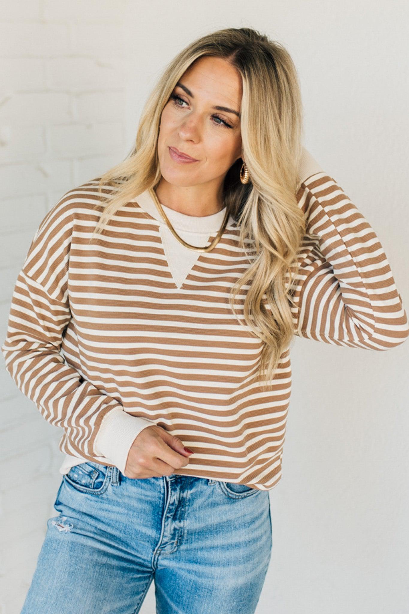 Remy Striped Contrast Pullover