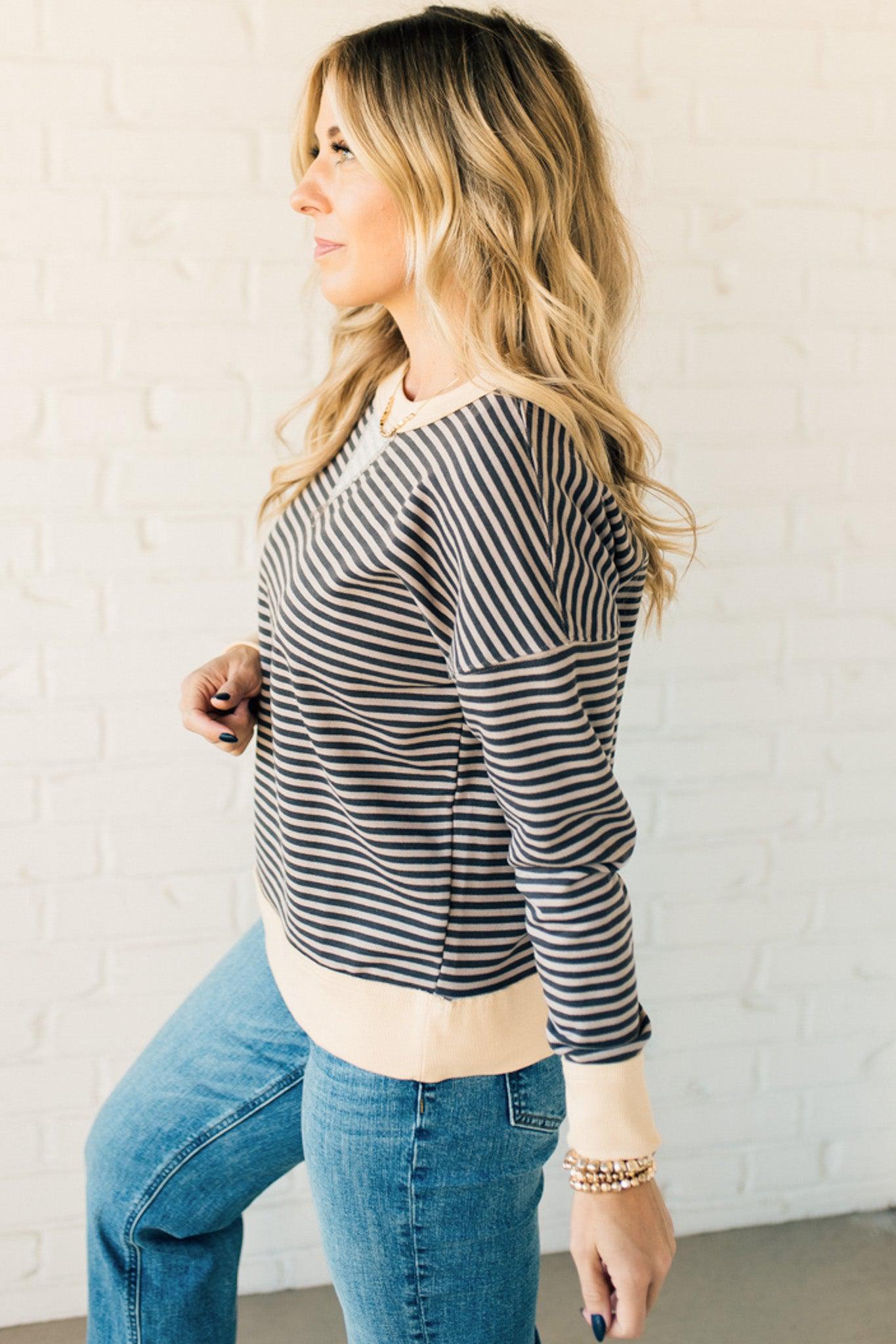 Remy Striped Contrast Pullover