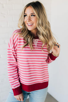  Remy Striped Contrast Pullover