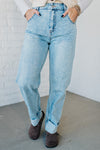 Rhauli Rolled Bottom Barrel Jeans