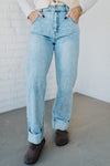 Rhauli Rolled Bottom Barrel Jeans