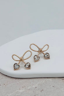  Rhinestone Bow Earrings