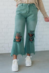 Riah Distressed and Washed Wide Leg Pants