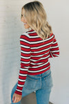 Ribbed Candy Stripe Sweater