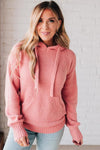 Ribbed Trim Hooded Sweater