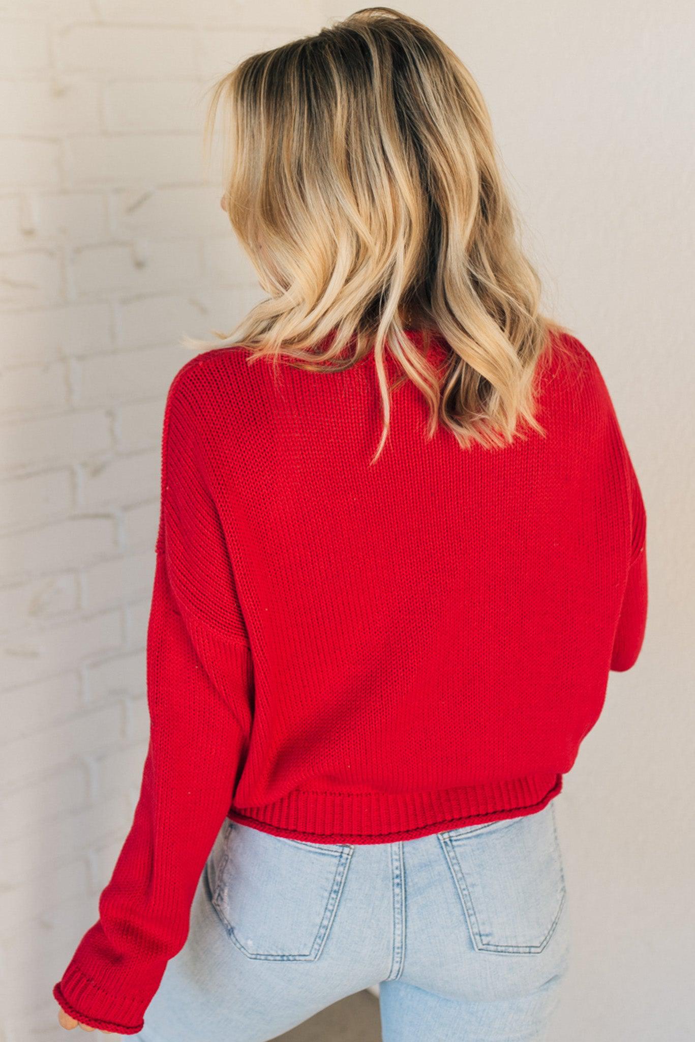 Ribbed and Rolled Accent Sweater