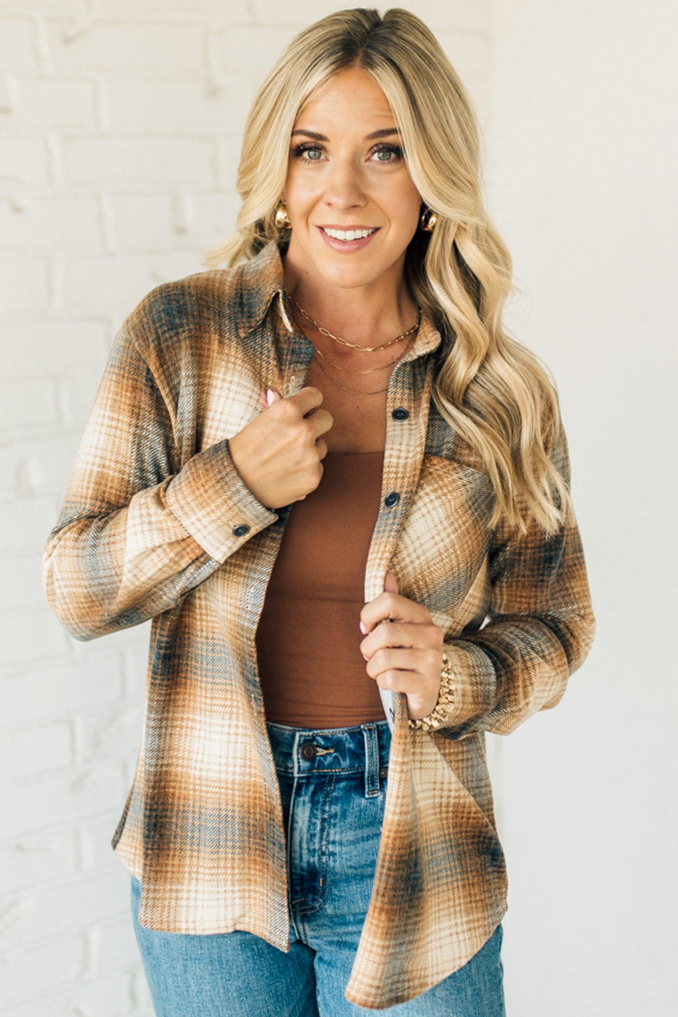 Riley Soft Brushed Plaid Top