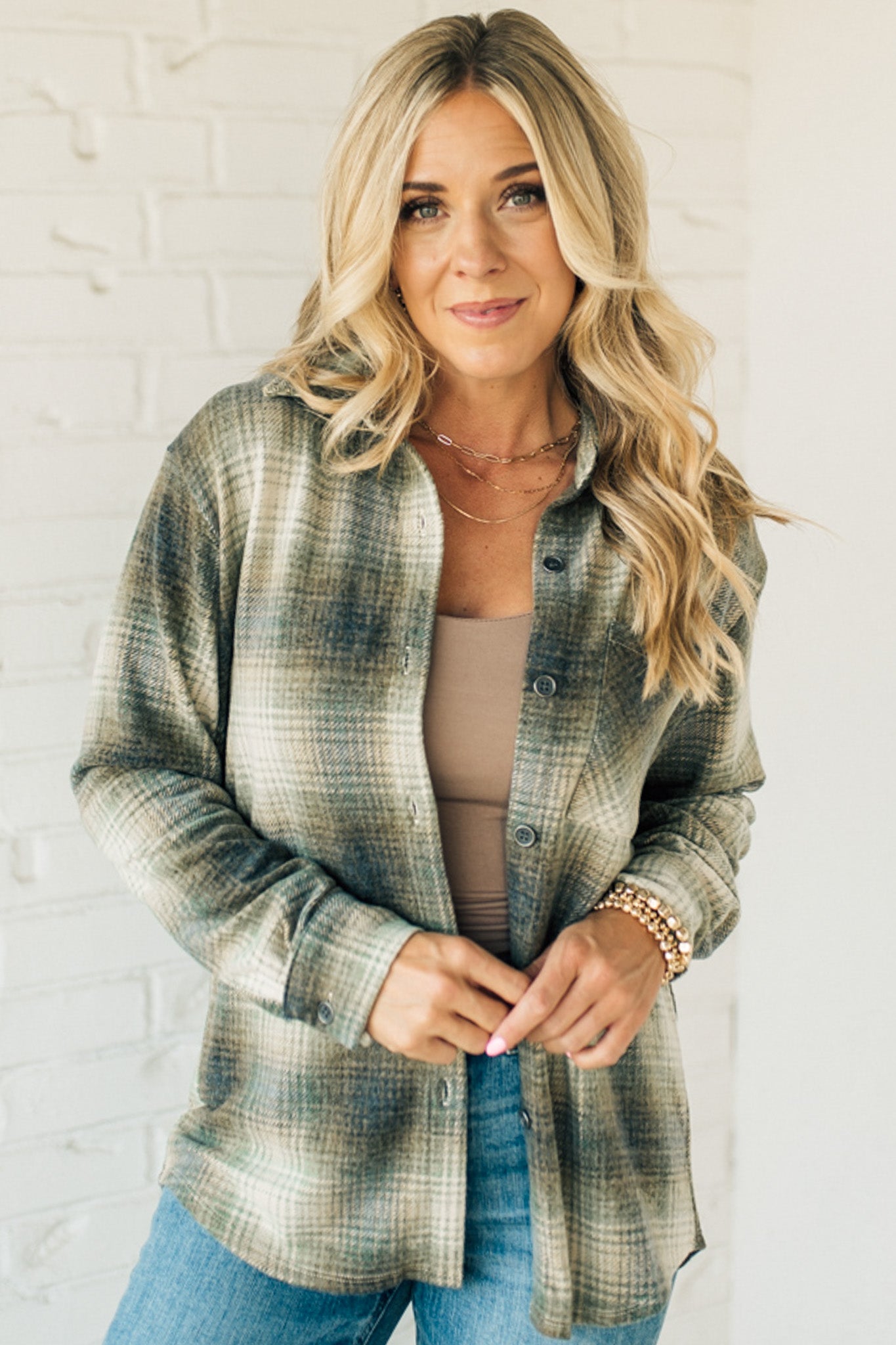 Riley Soft Brushed Plaid Top