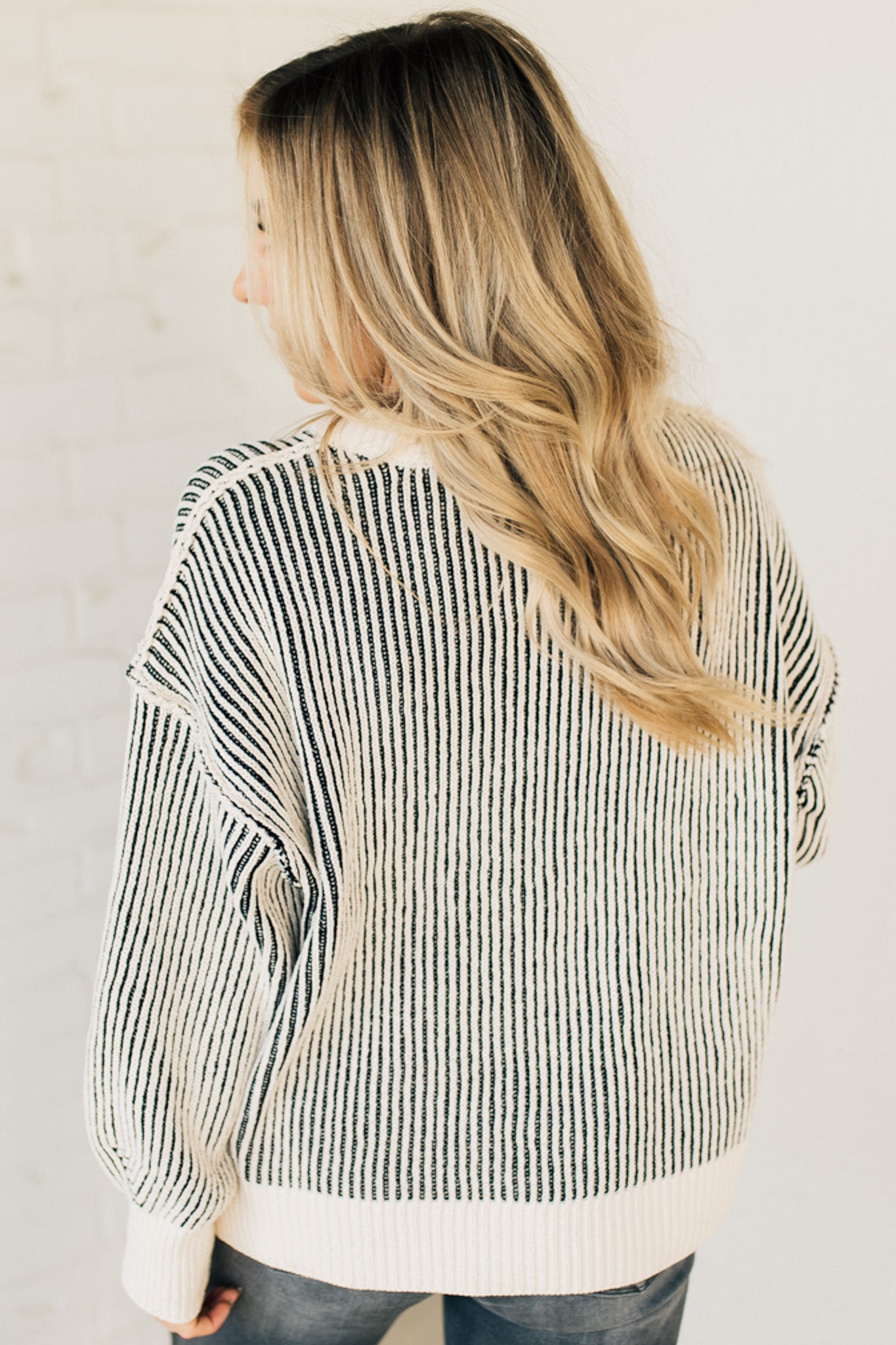 Seren Striped Ribbed Sweater