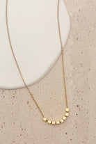 Dainty 18K Gold Plated Stainless Steel Necklace with Square Beads.