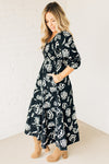 Smocked Surplice Maxi Dress