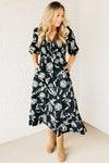 Smocked Surplice Maxi Dress