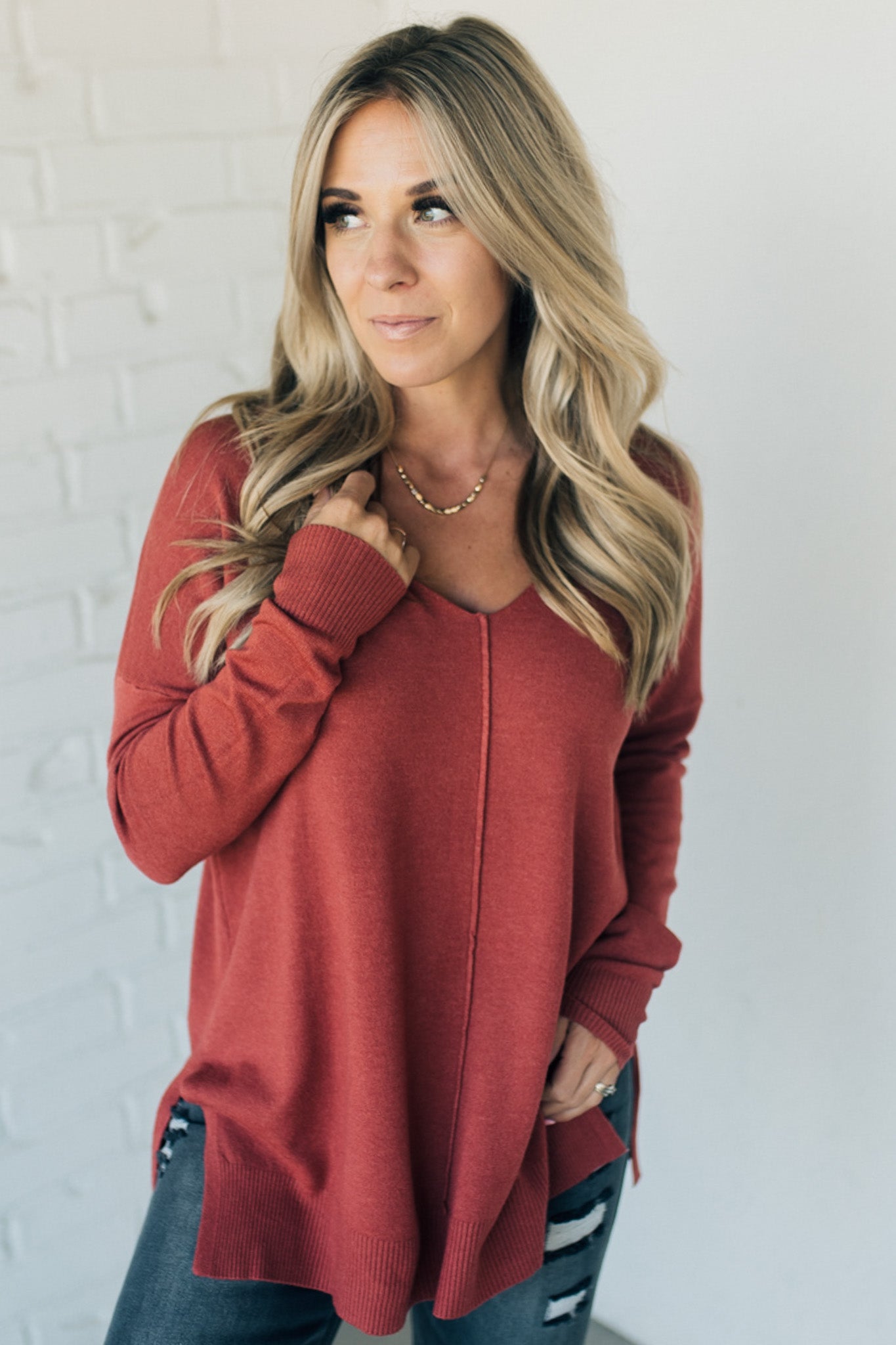 So Soft Seam Front Sweater