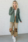 Soft Waffled Open Front Cardigan