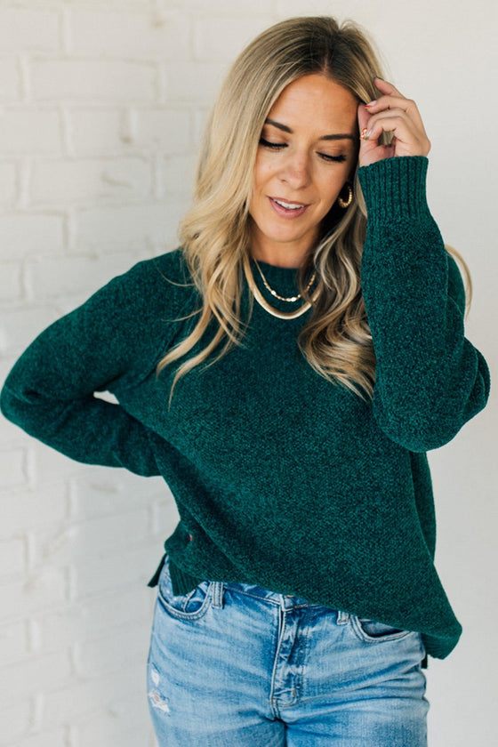 Solid Chenille Raglan Sweater