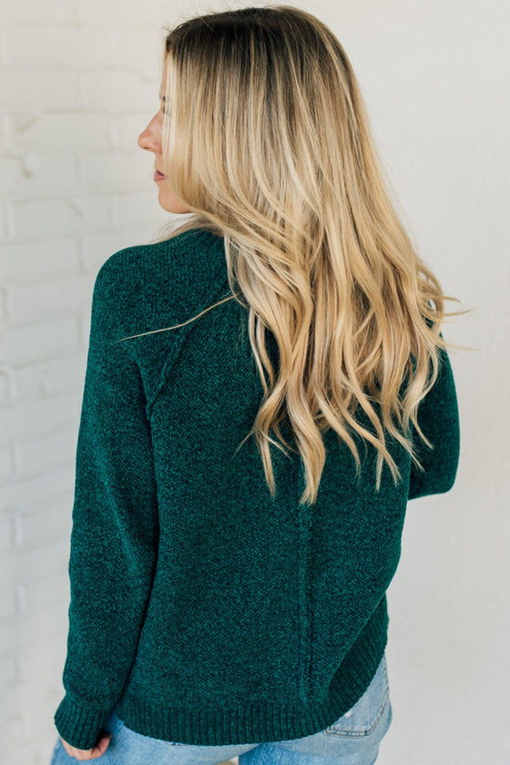 Solid Chenille Raglan Sweater