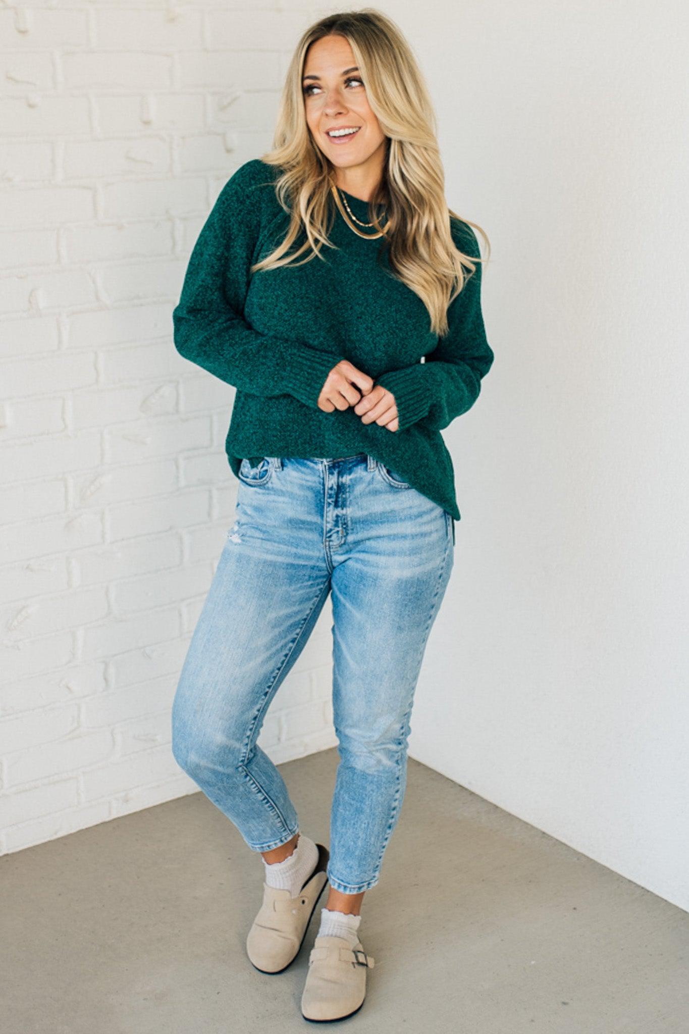 Solid Chenille Raglan Sweater