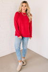 Solid Chenille Raglan Sweater