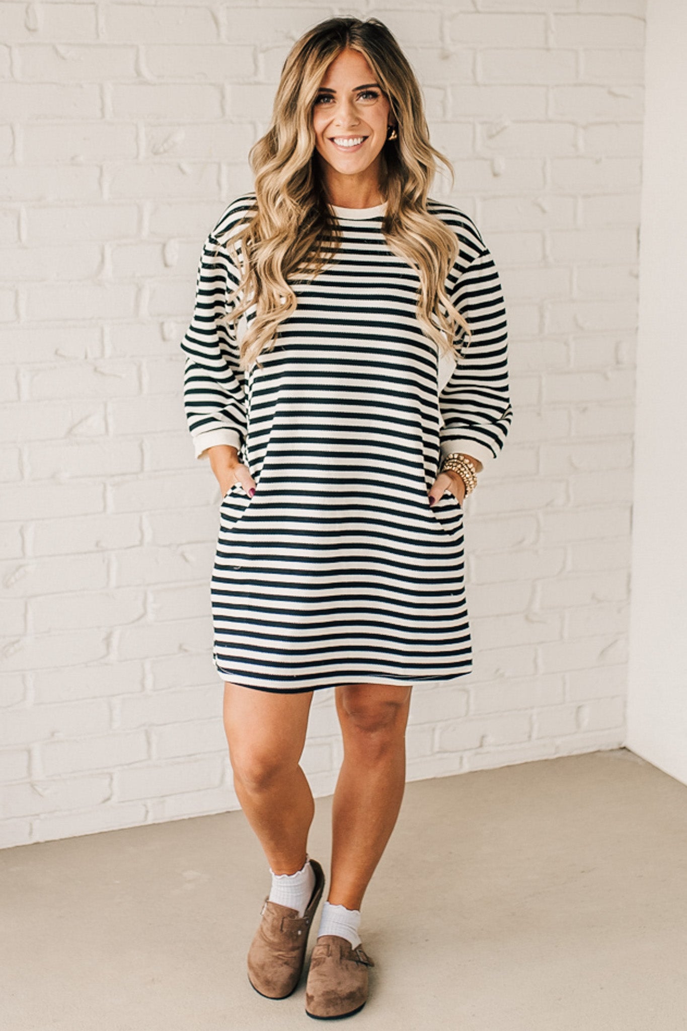 Sparrow Striped Shirt Dress