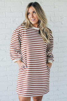  Sparrow Striped Shirt Dress