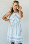 Striped Halter Mini Dress