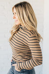 Tate Striped Turtleneck Top