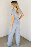 Terry Knit Cargo Jumpsuit