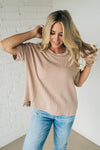 Textured Cuff Sleeve Top