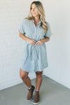 Theo Striped Shirt Dress