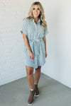 Theo Striped Shirt Dress