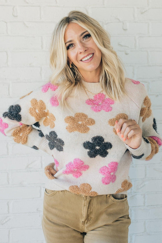 Throwback Daisy Chunky Sweater