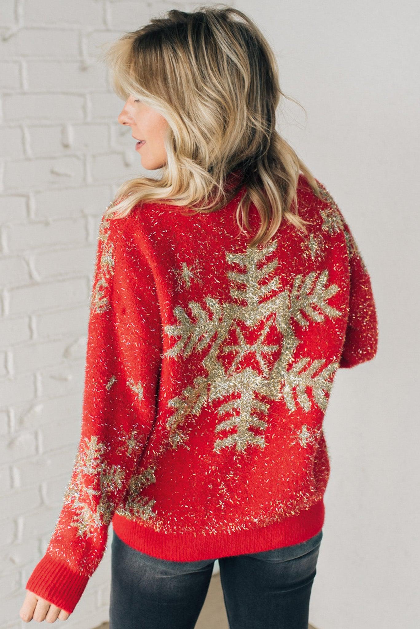 Tinsel Snowflake Sweater
