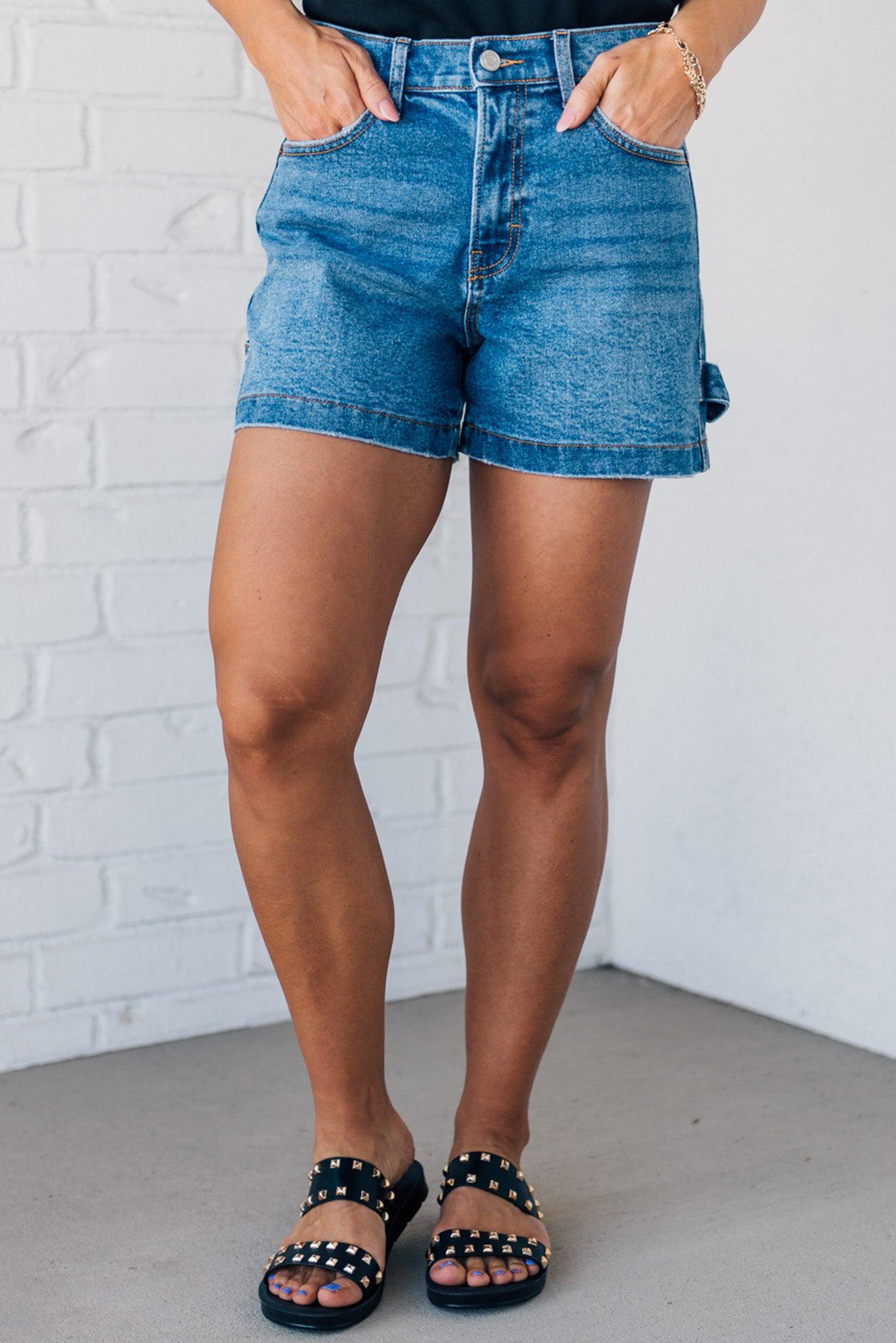 Trace Denim Carpenter Shorts – RubyClaire Boutique