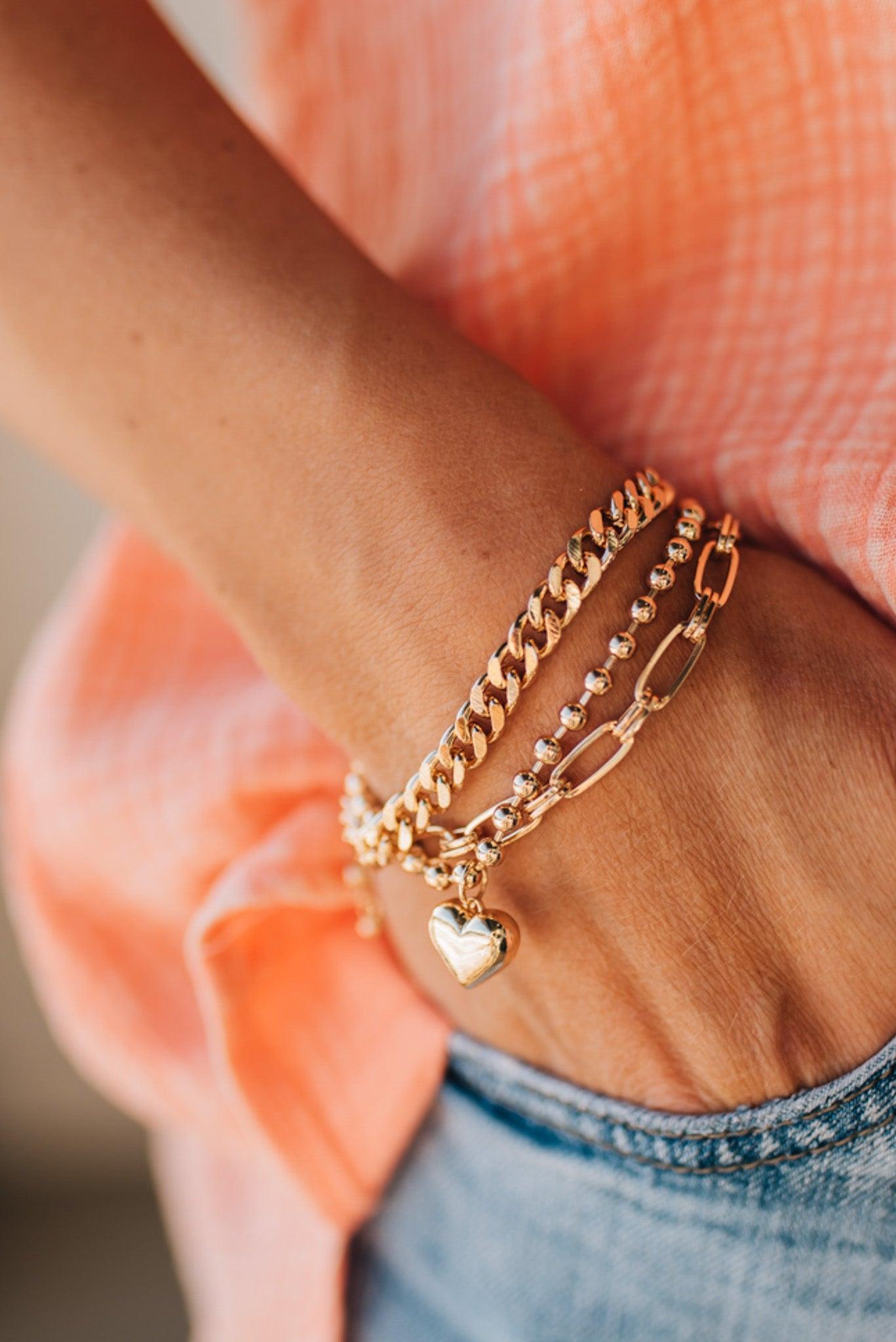 Puffy Heart Bauble Bracelet - Idalia Baudo Jewelry