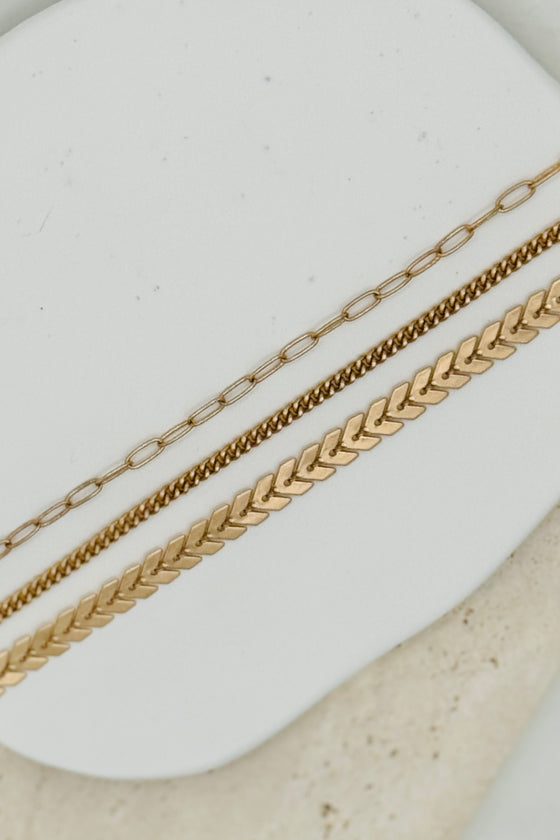 Triple Strand Anklet