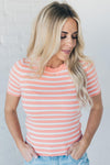 Trixie Striped Short Sleeve Sweater