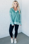 Two Tone Snap Front Lounge Hoodie