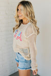 USA Open Weave Sweater