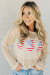 USA Open Weave Sweater