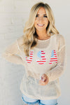 USA Open Weave Sweater