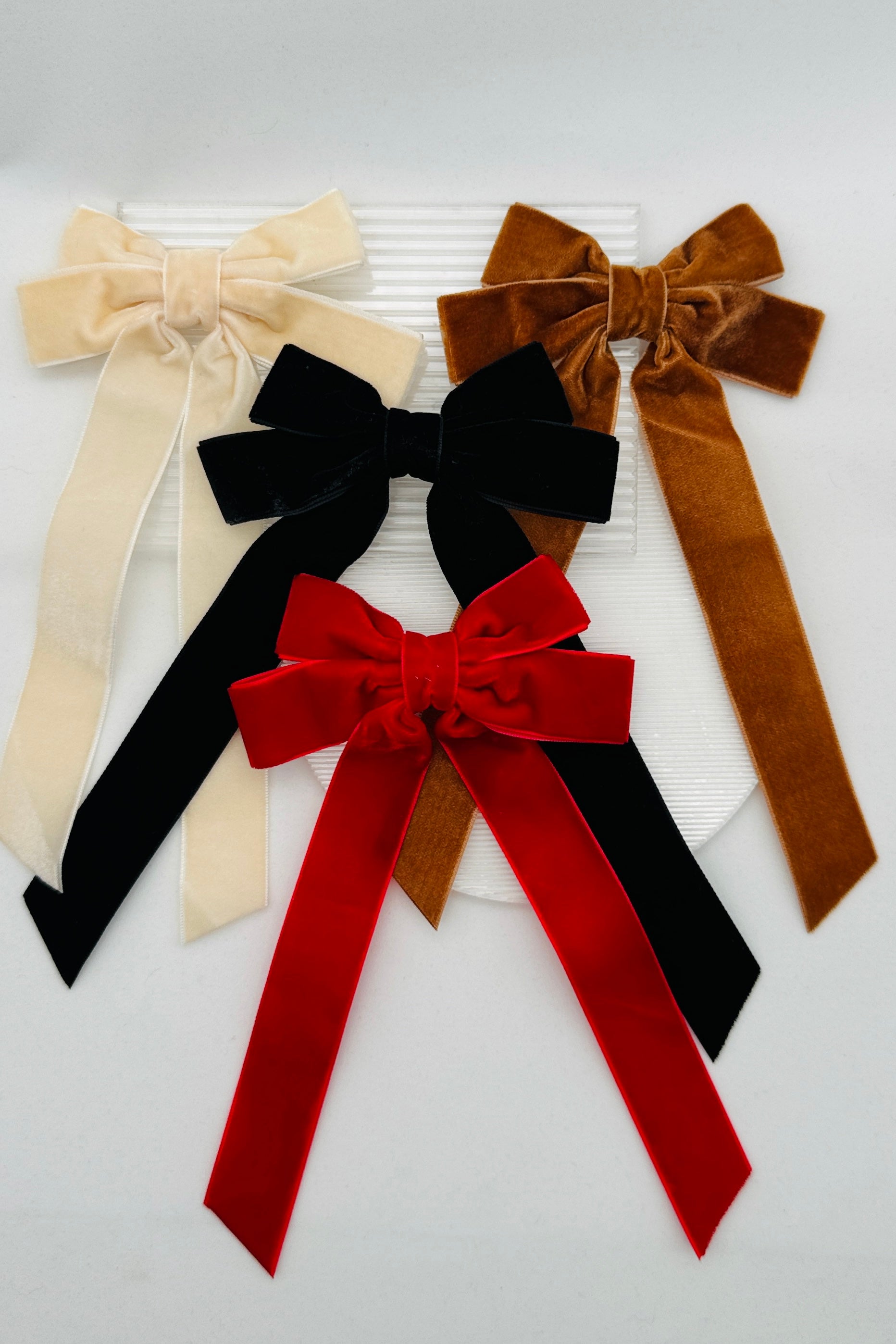 Velvet Bow Barette