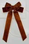 Velvet Bow Barette